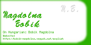 magdolna bobik business card